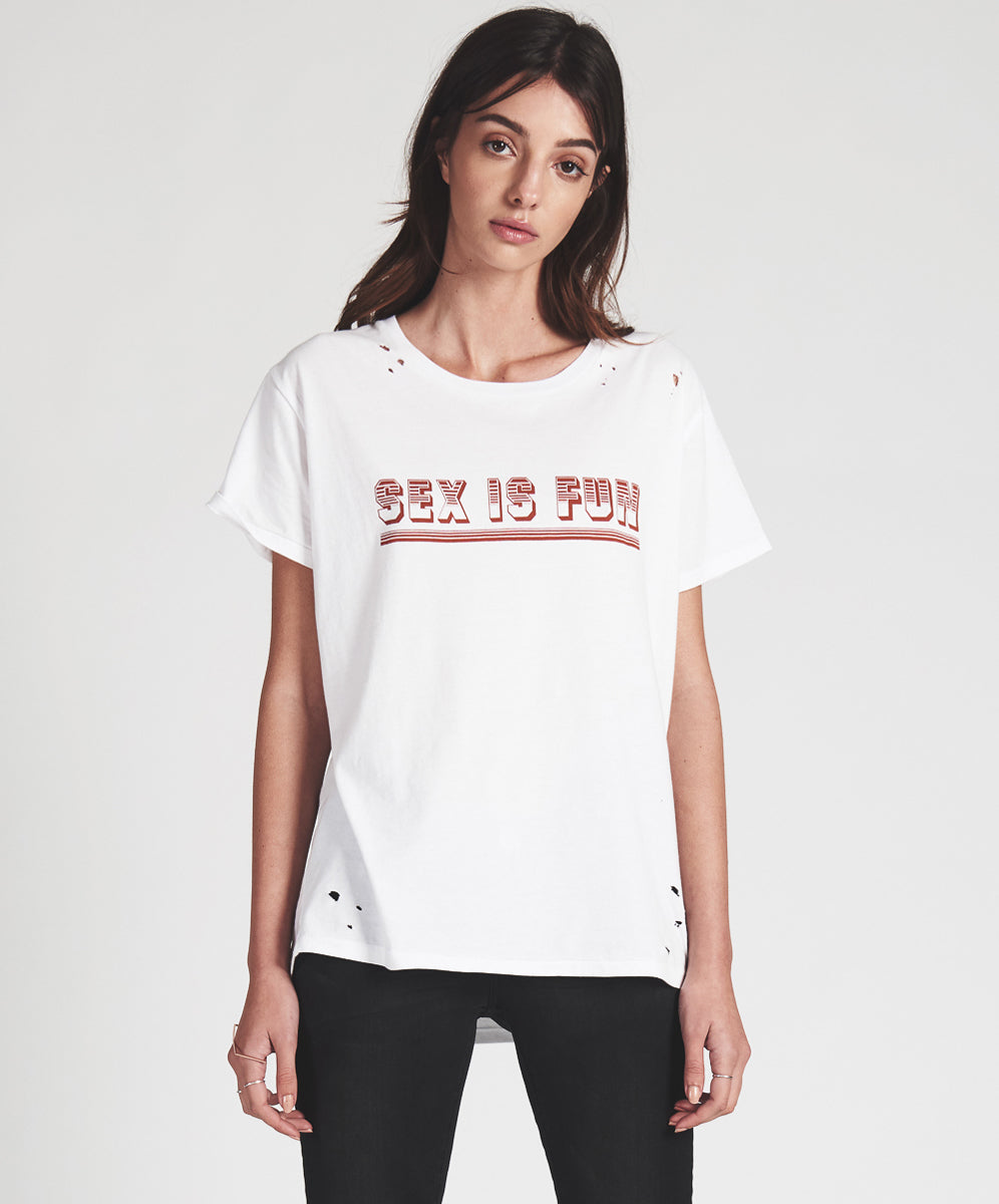 Sex Is Fun Tee White - One Teaspoon USA