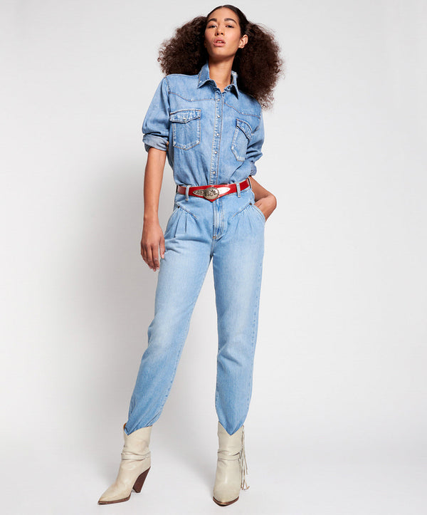 Streetwalkers High Waist 80S Fit Denim Jeans - Pacifica