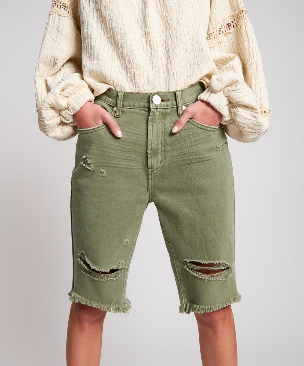 Khaki cut sales off shorts