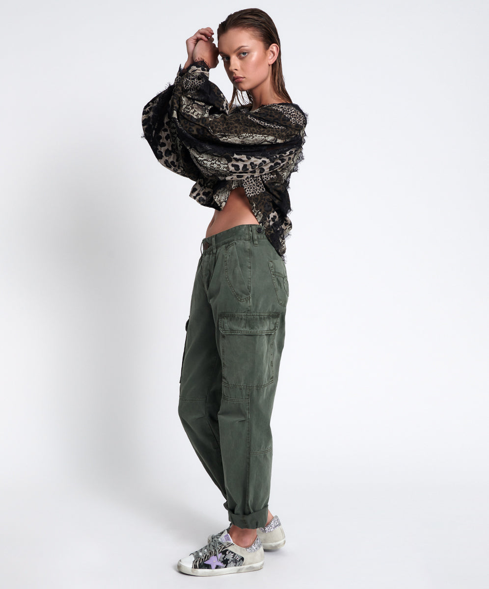 Dark khaki cargo on sale pants