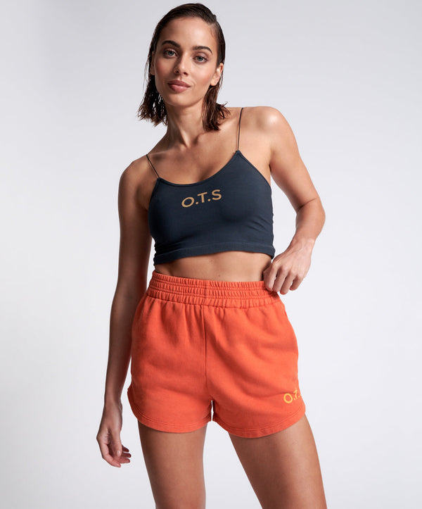 O.T.S High Waist Hustle Shorts - Electric Orange