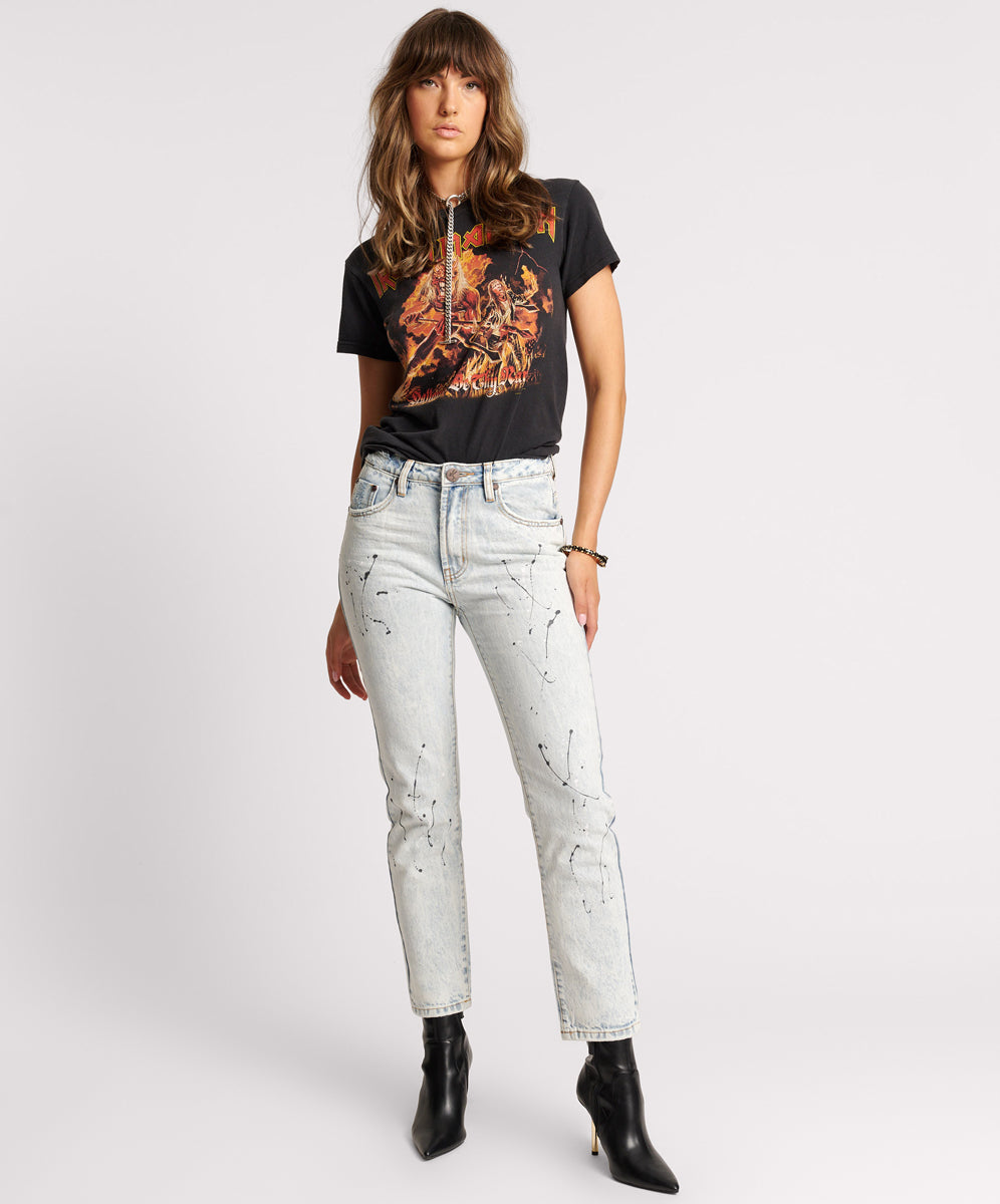 Painted jeans fashion womens