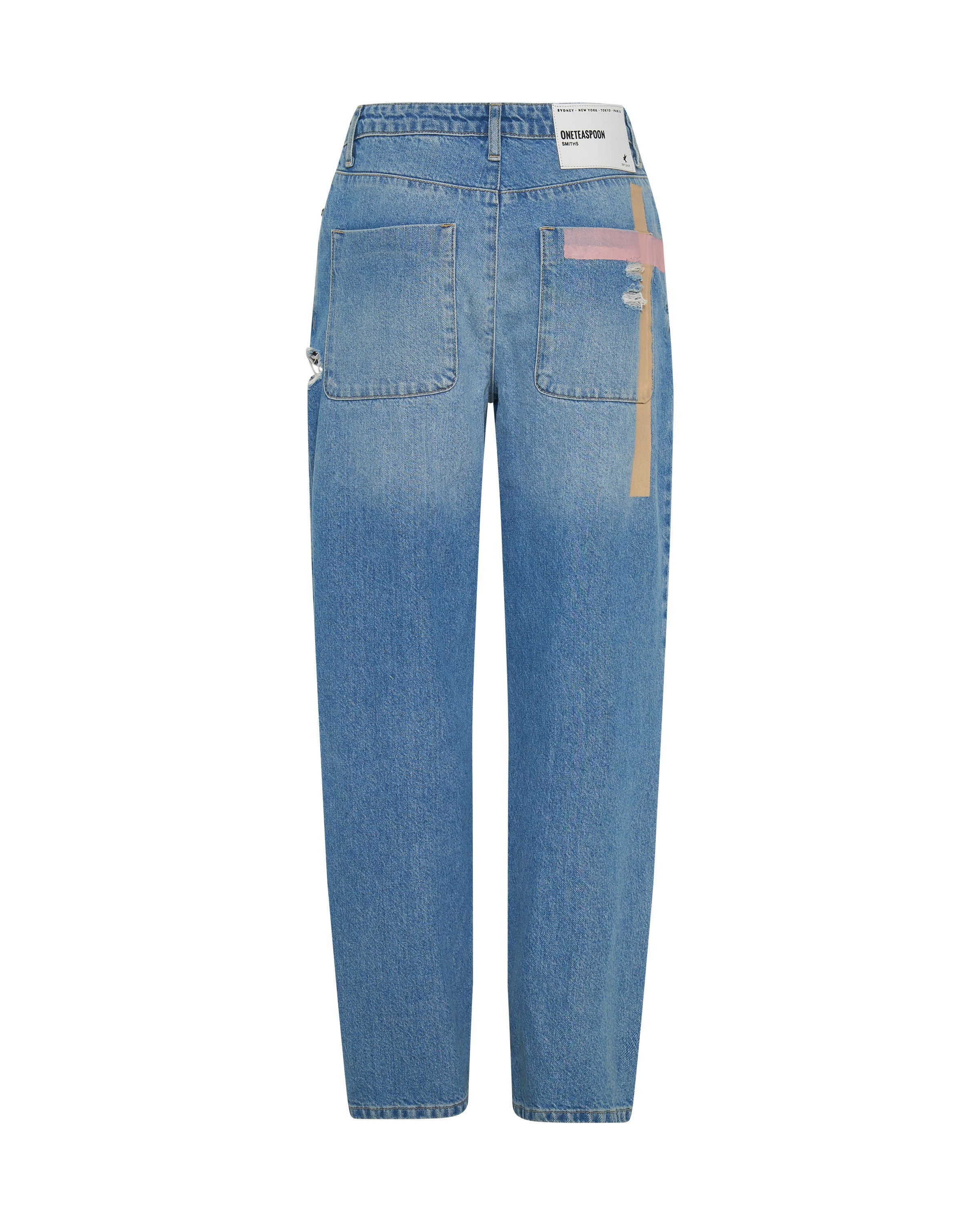Wide denim trousers - Black/Washed out - Ladies | H&M IN