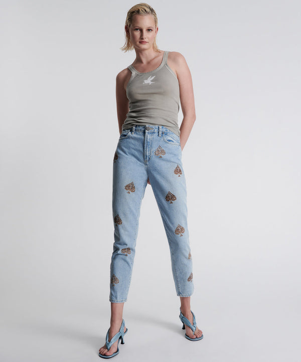 Legends High Waist Mom Fit Denim Jeans - Best Blue