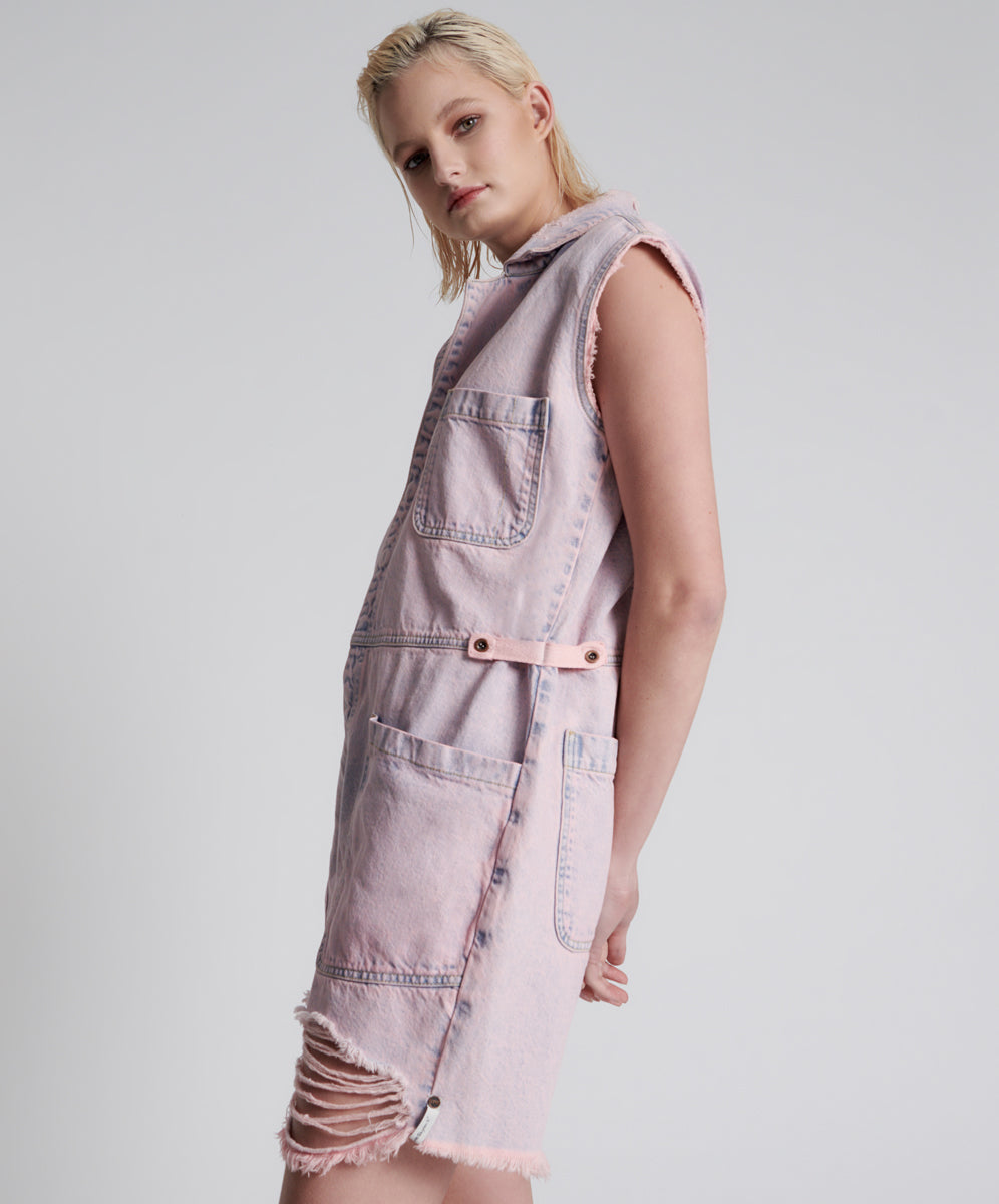 Olivia Rubin SIMONE - Denim dress - light pink/pink - Zalando.co.uk