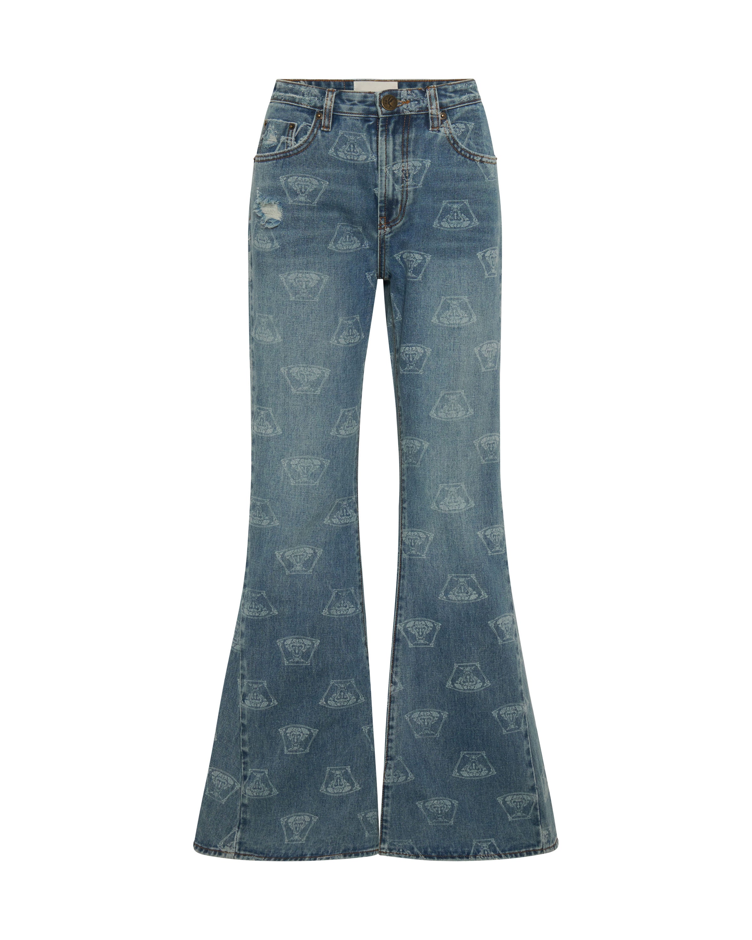 SBYOJLPB Jeans for Women Fashion Women Solid Zipper Casual Mid Waist Long  Flare Pants-S Dark Blue 4(S)