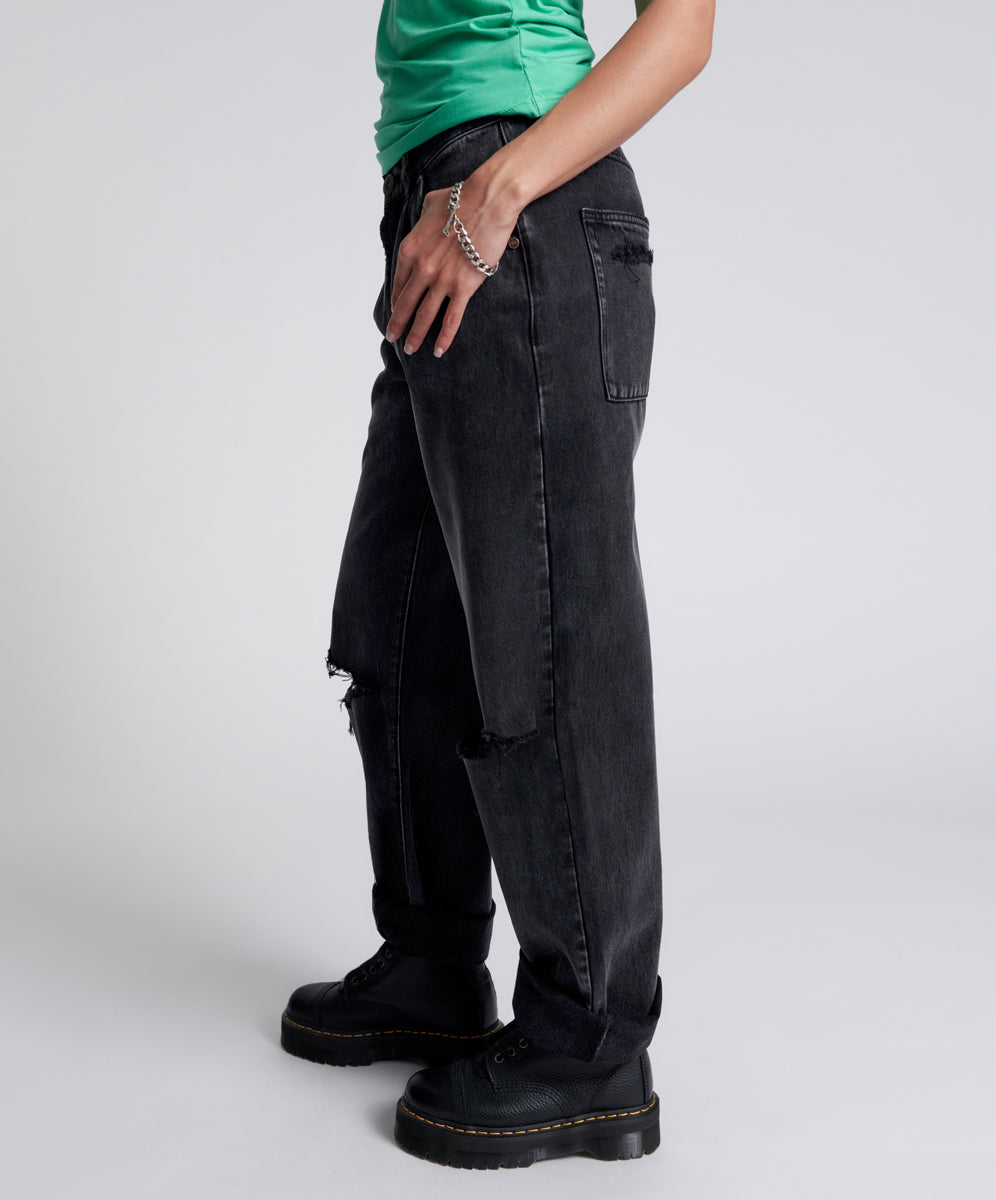 Five-pocket, regular fit, stretch cotton-denim trousers | GIORGIO ARMANI Man