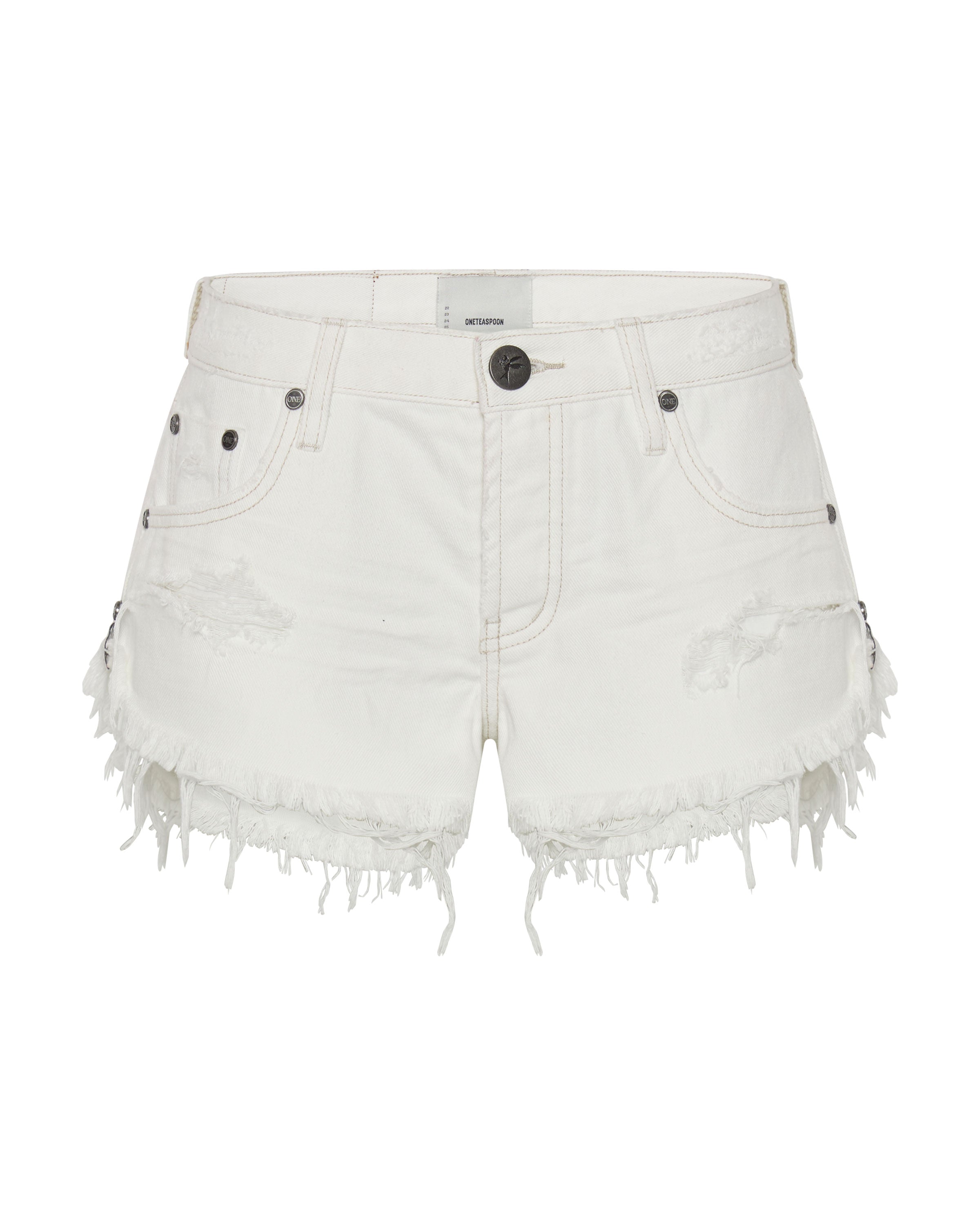 Short cheap jeans white