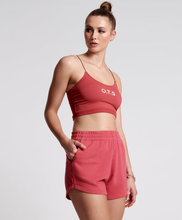 O.T.S Boxer Crop Bralette - Pink