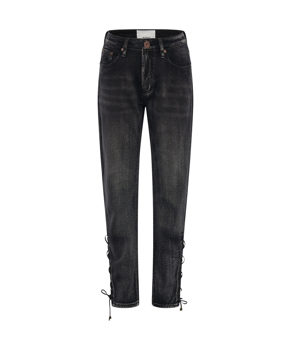 LACED AWESOME BAGGIES HIGH WAIST STRAIGHT LEG JEAN