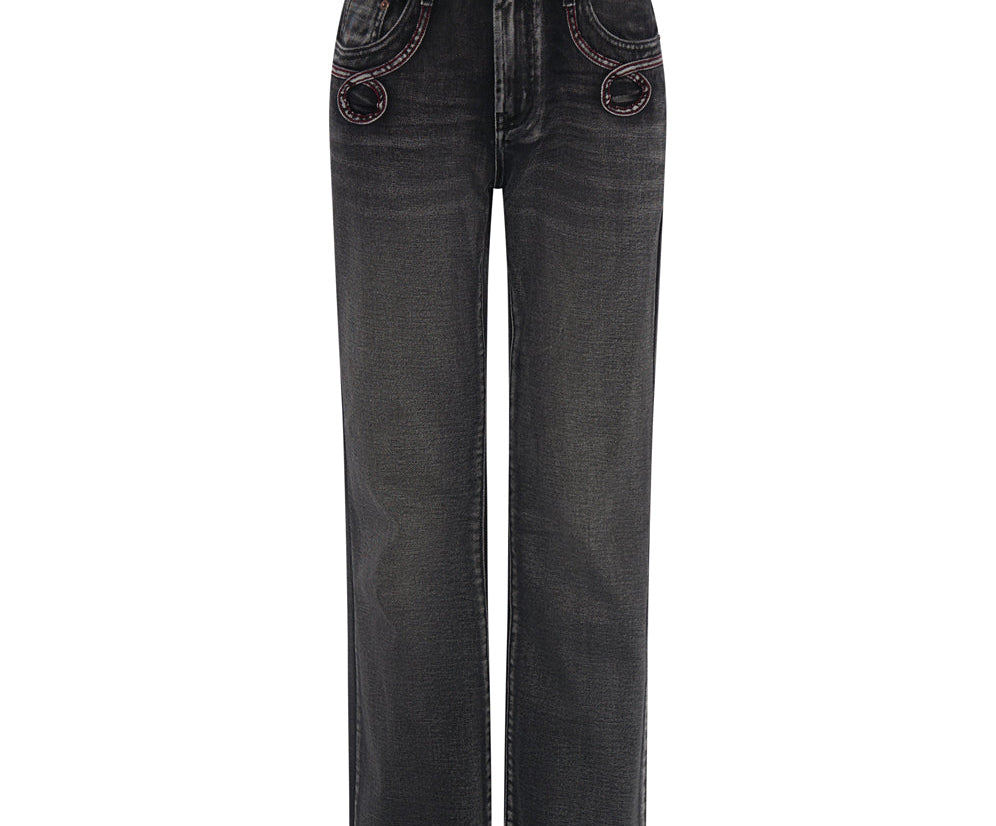 Faded Black Jeans One High Charlie Waist Slim Bootcut | Teaspoon