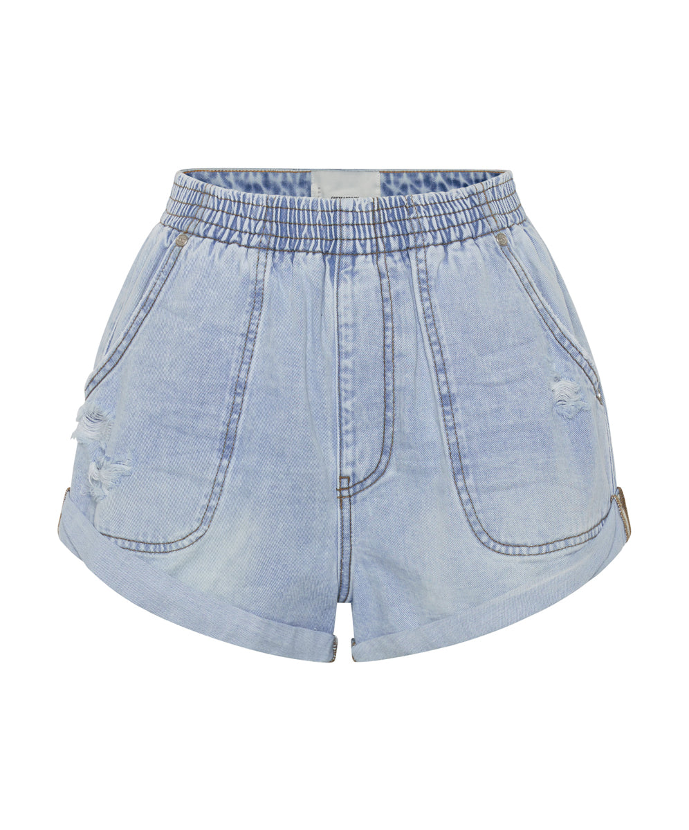 BLUE LATTE HUNTERS MID LENGTH RELAXED SHORT