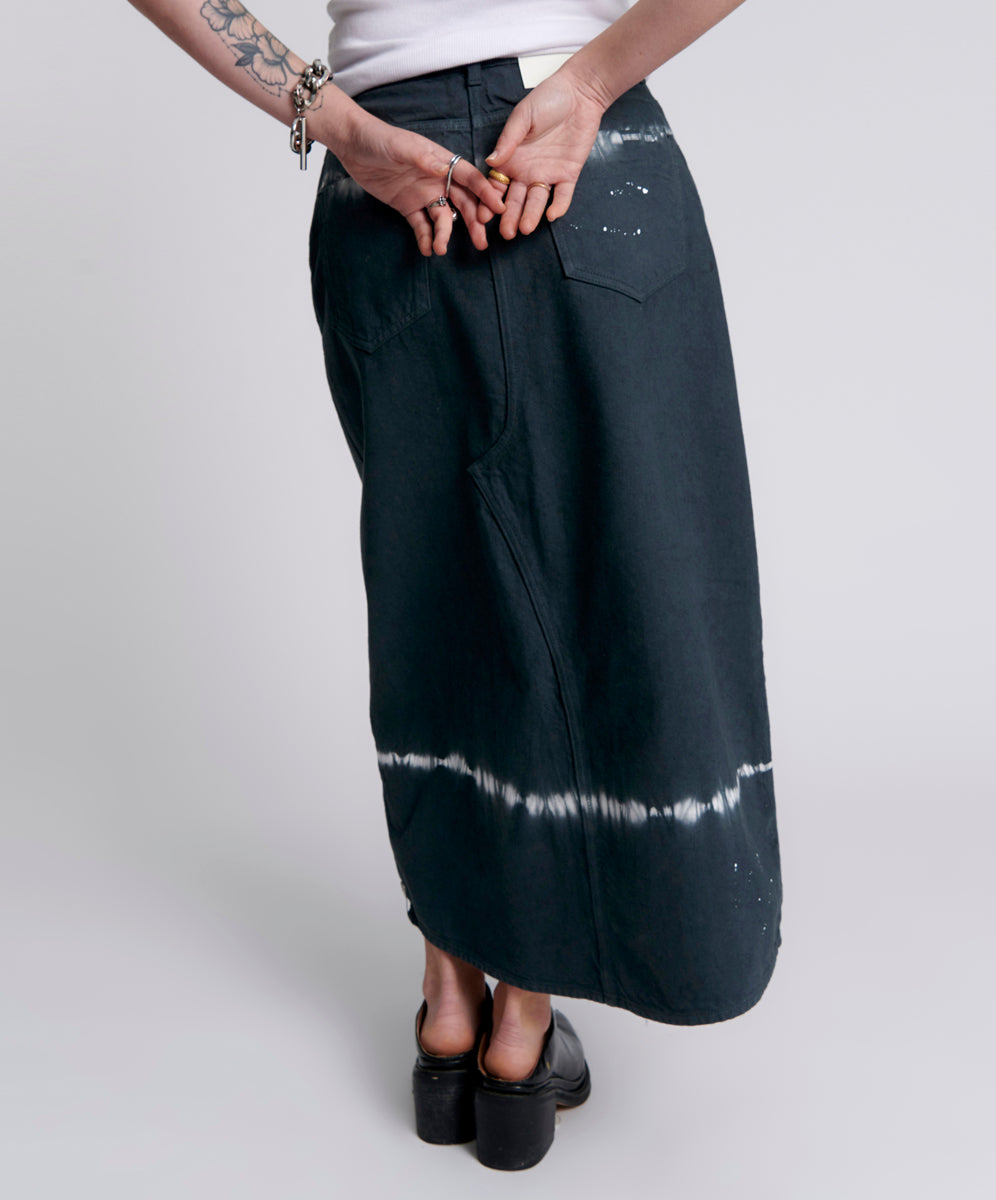 Black Magic Rocko Long Length Denim Skirt | One Teaspoon