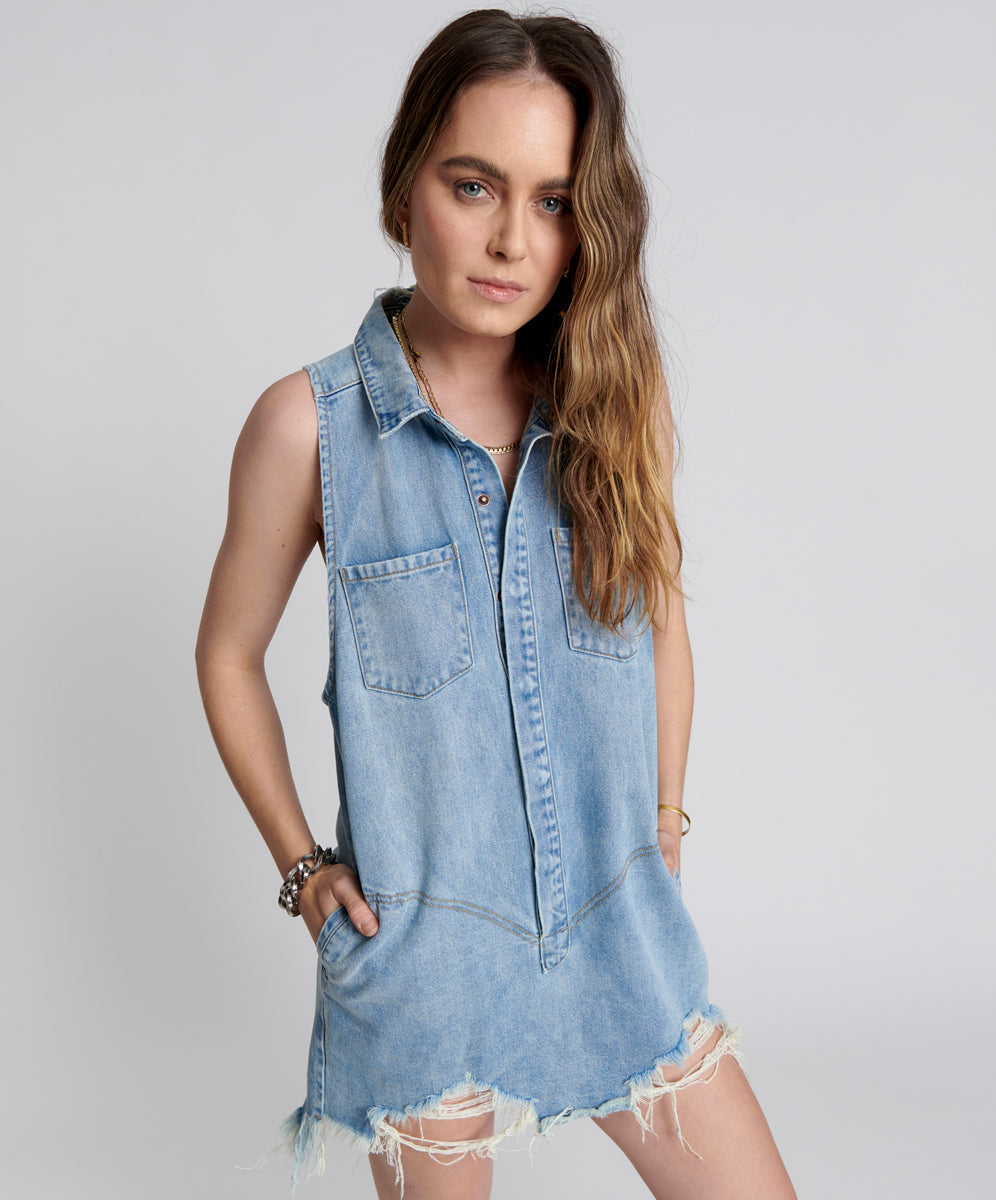 One teaspoon denim dress sale