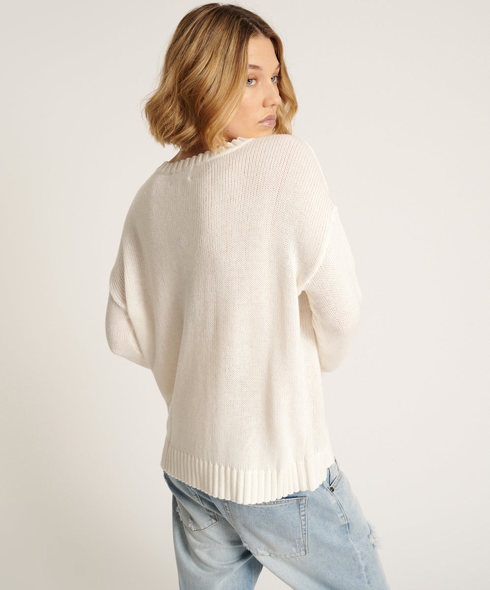 Classic white sweater best sale