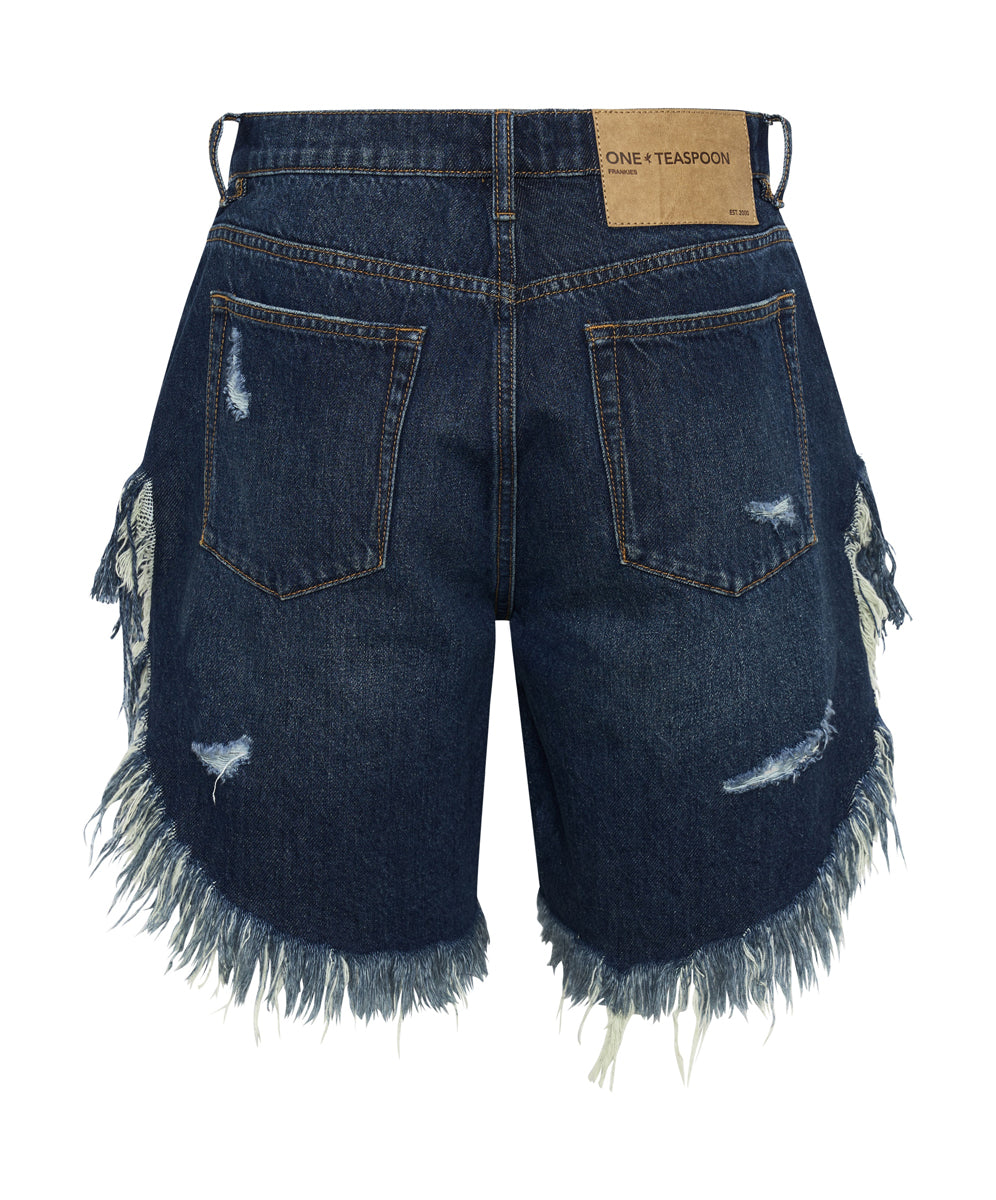 Royal blue jean sales shorts