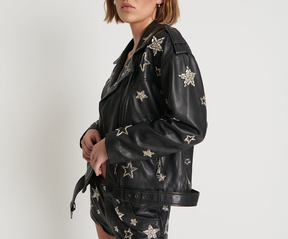 Jacket Leather Teaspoon Hand All | Embellished One Star