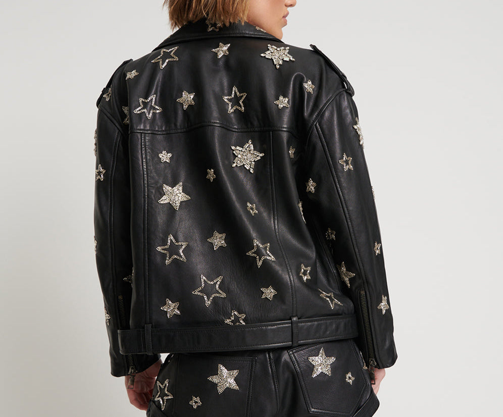 Hand | Leather Star Jacket Teaspoon Embellished All One