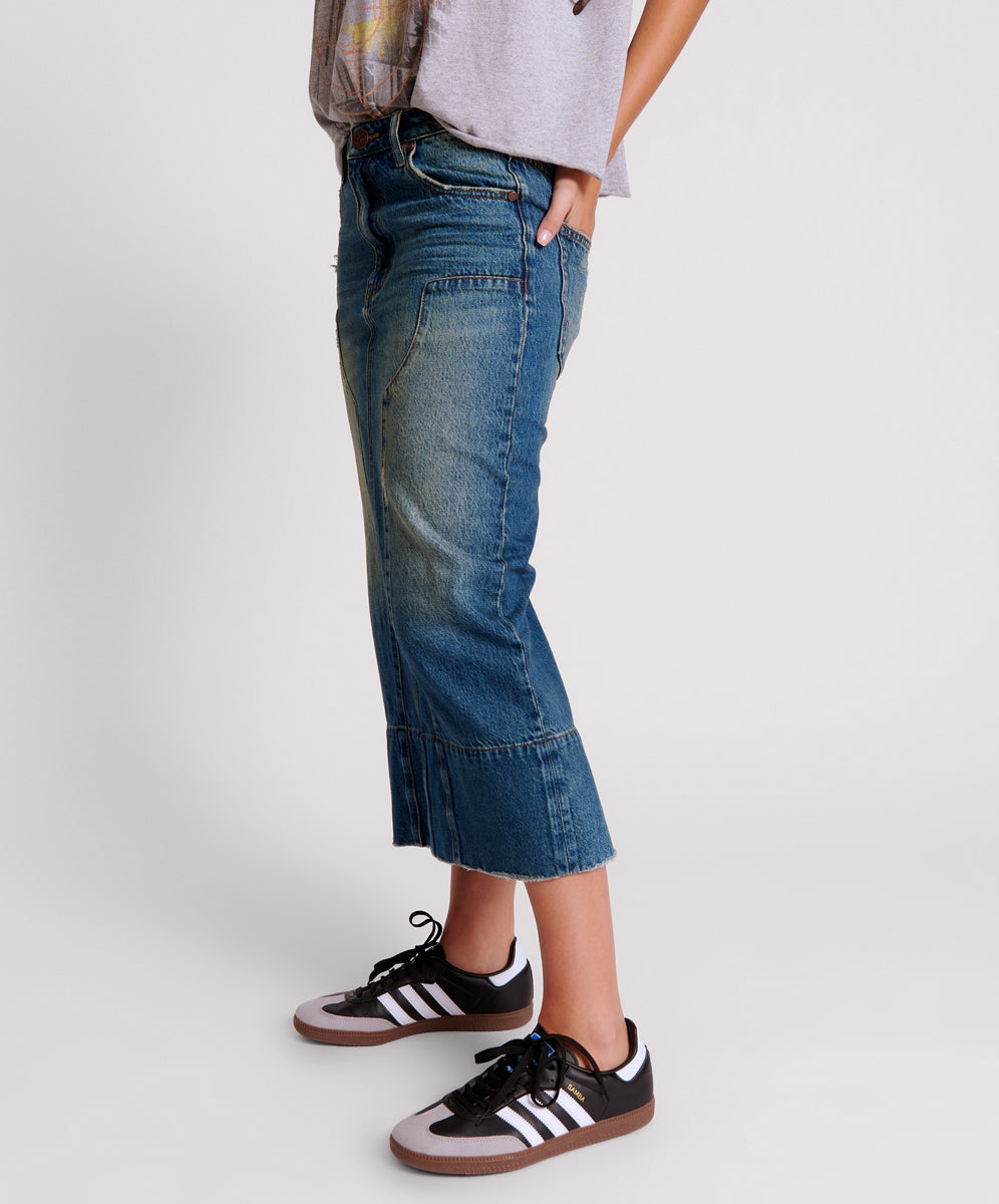 Summer Savings Clearance! Edvintorg Denim Skirt For Women Trendy 2023  Women's Summer Denim Buttons Midi Skirt Street Casual Mid-Length Skirts  With Pockets Blue S - Walmart.com