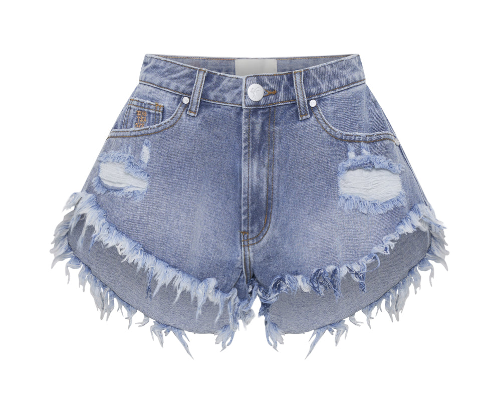 WORN BLUE SCOUT FLIPPY SHORT