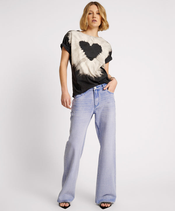 Low Riders Low Waist Wide Leg Denim Jeans - Cupid Blue