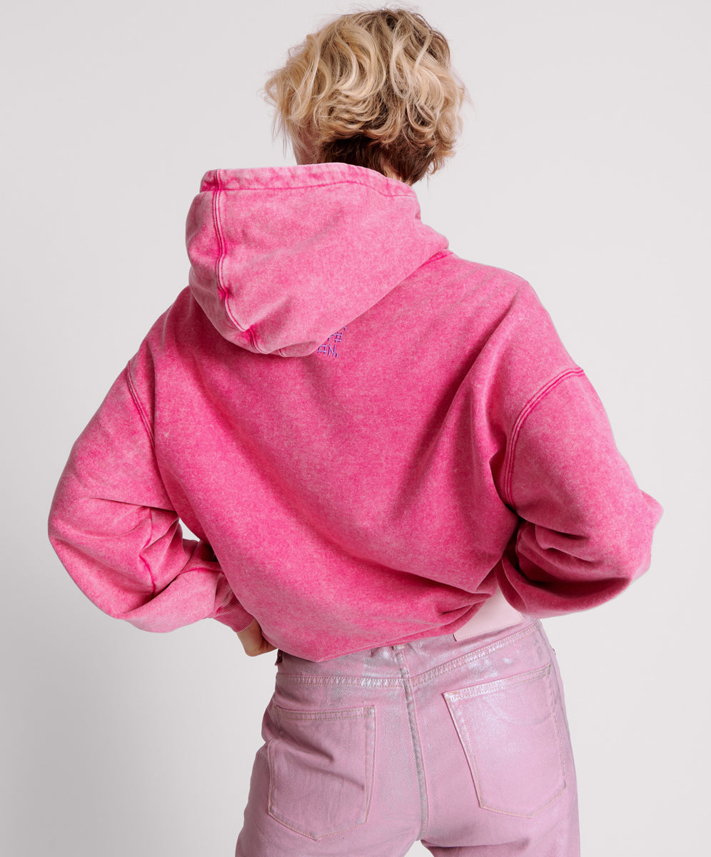 Longline pink sale hoodie