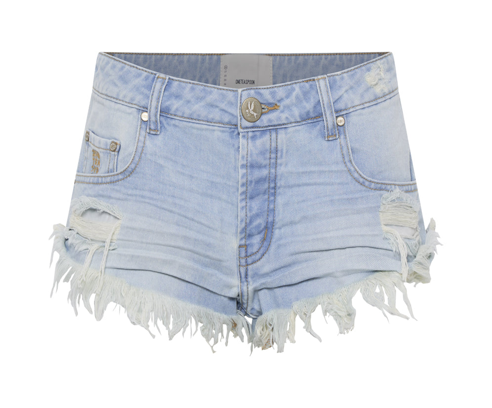 SKYBLUE DUKES LOW WAIST DENIM SHORT