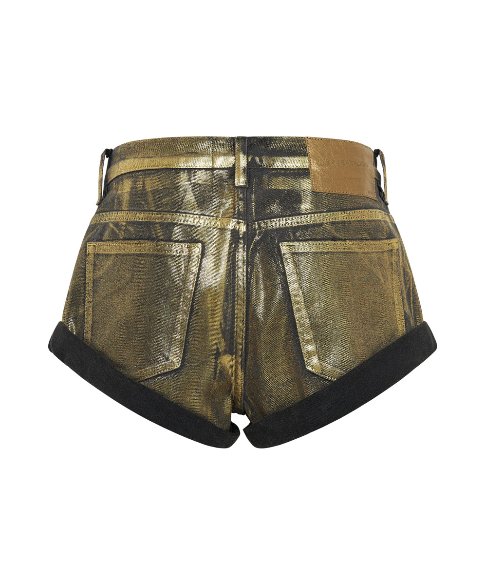 Gold jean sales shorts