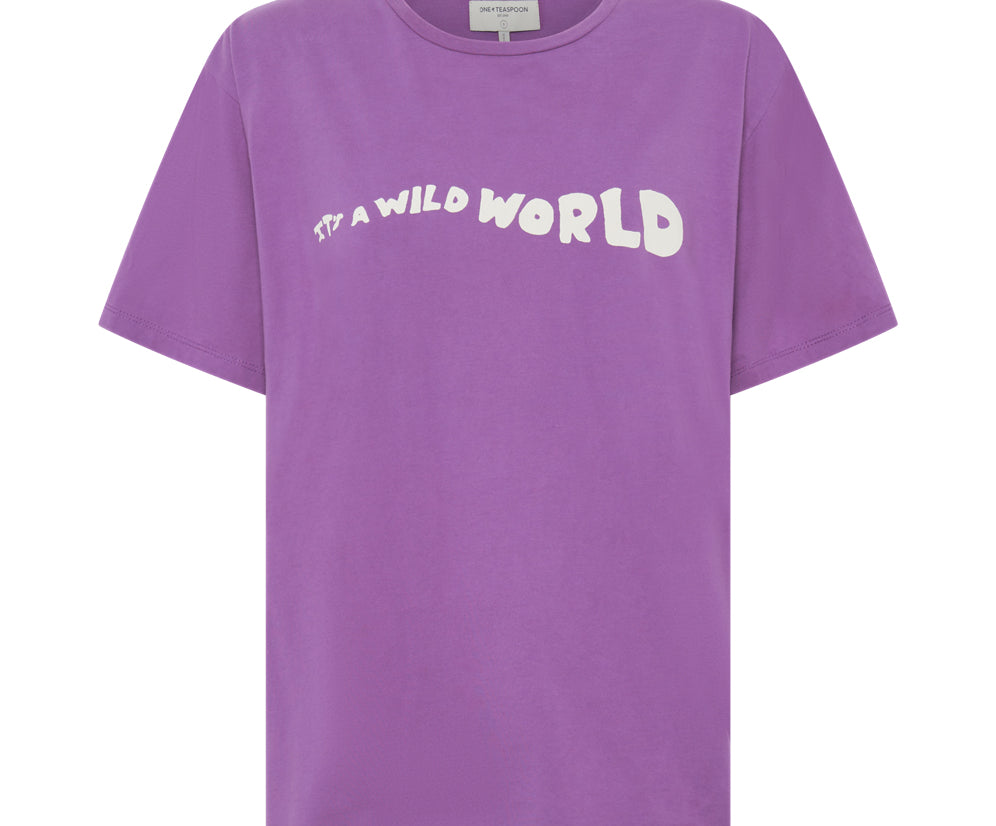 It’S A Wild World Basketball Tee - Purple