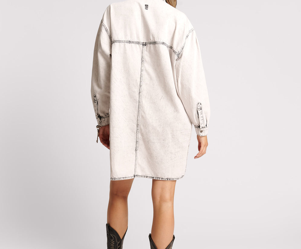 BIANCO NIXIE DENIM SHIRT DRESS