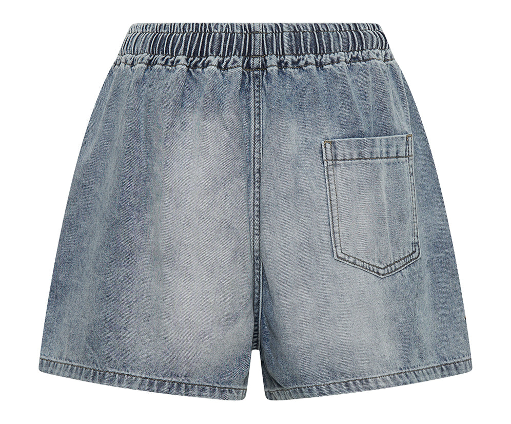 Boxer Low Waist Denim Shorts - Blue Blossom