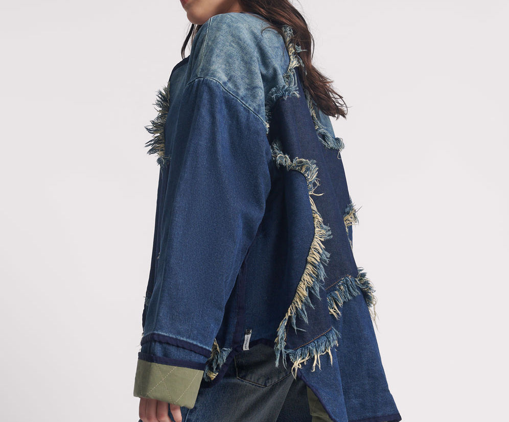 Star Denim Wadded Jacket - Dark Memphis Blue