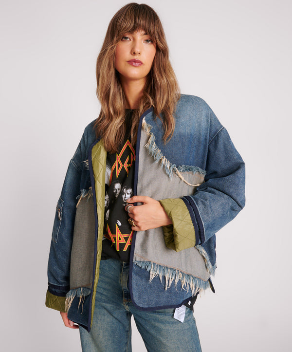 Star Denim Wadded Jacket - Light Memphis Blue