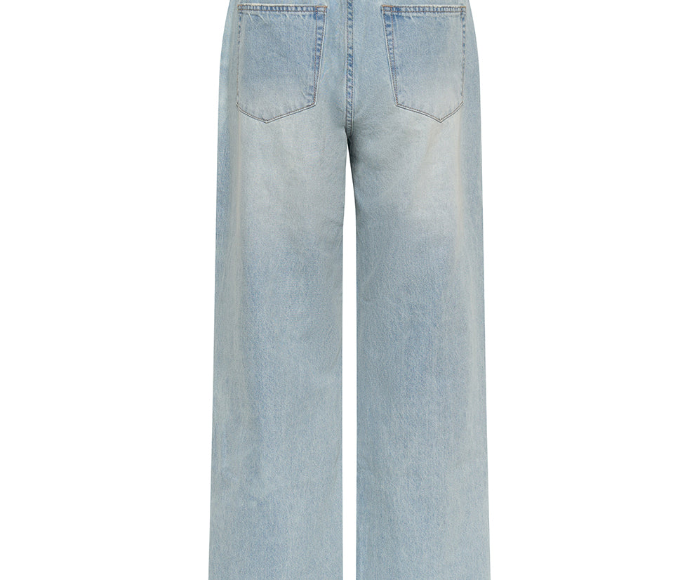 Roadhouse Wide Leg Drawstring Denim Jeans - Sportster Blue