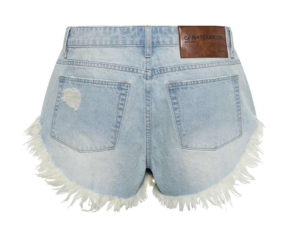 Rollers Low Waist Denim Shorts - Sportster Blue