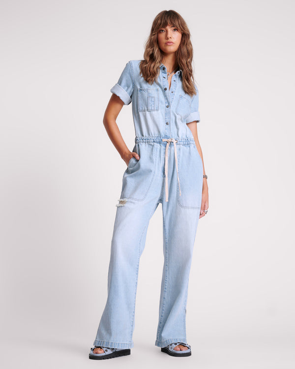 Veronica Denim Jumpsuit - Sportster Blue