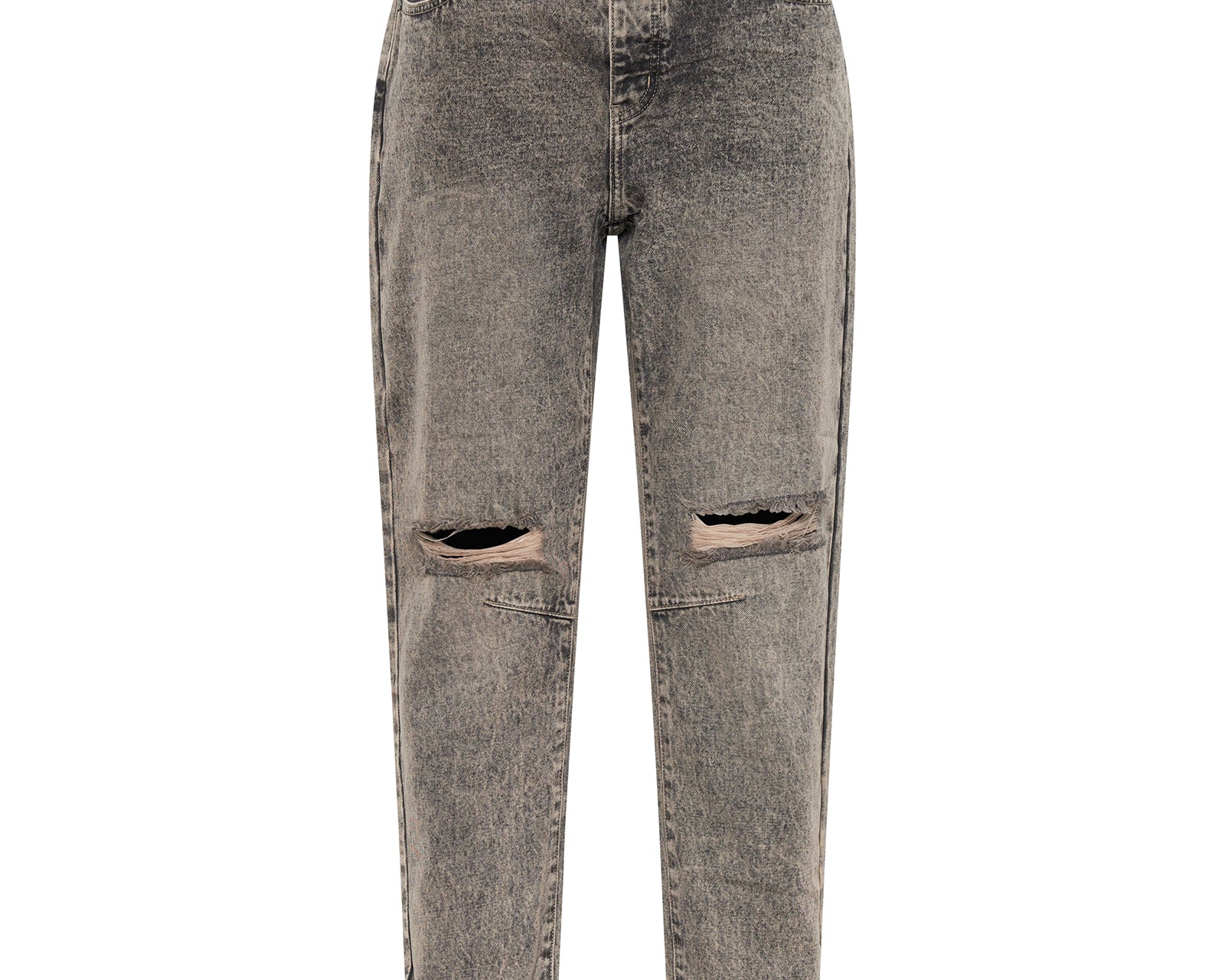 Saints Low Waist Boyfriend Denim Jeans - Dusty Smoke