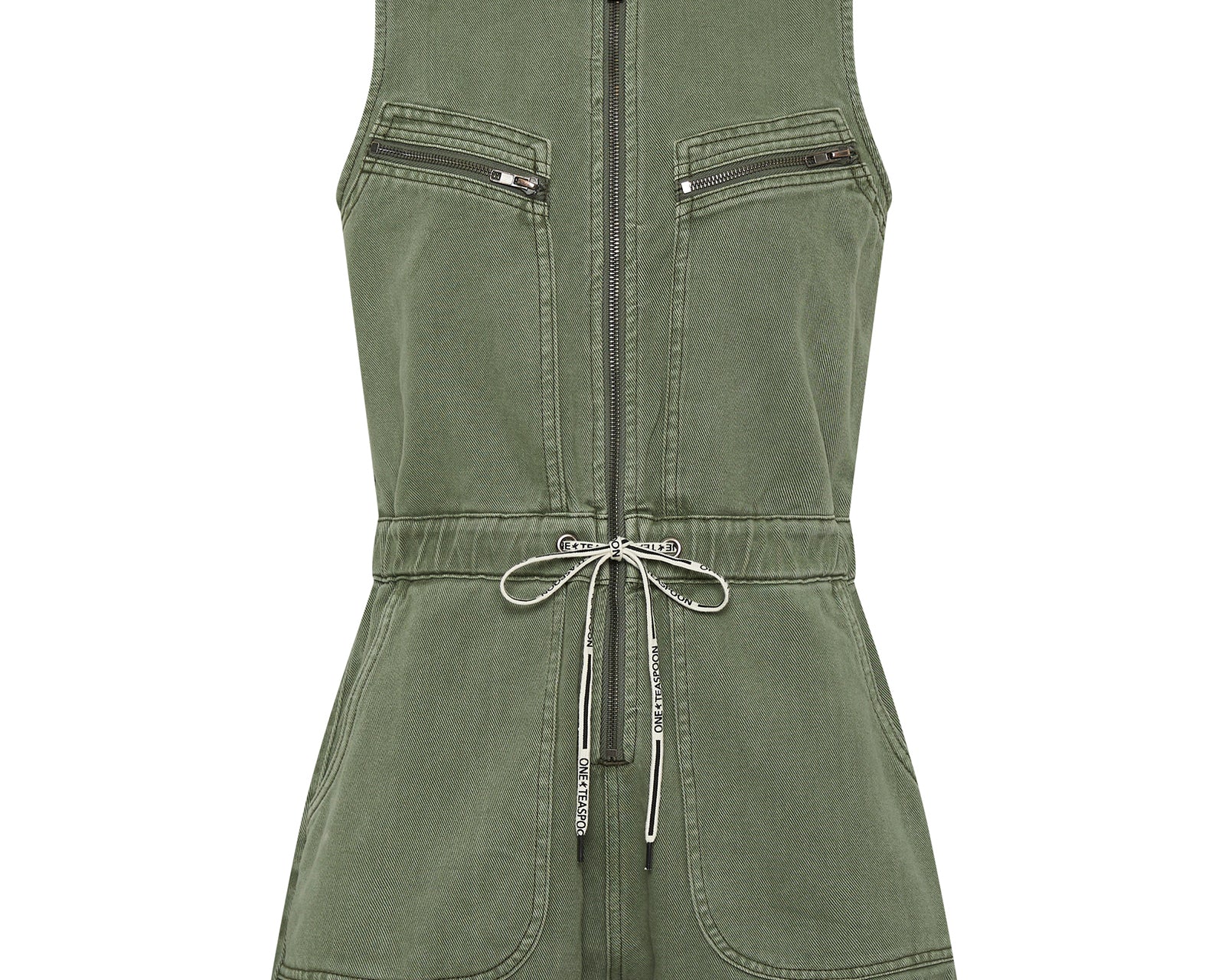 Lilly Sporty Denim Jumpsuit - Super Khaki