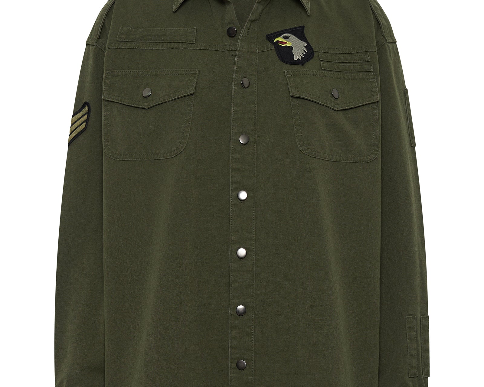 Aviator Eagle Cotton Shirt - Khaki