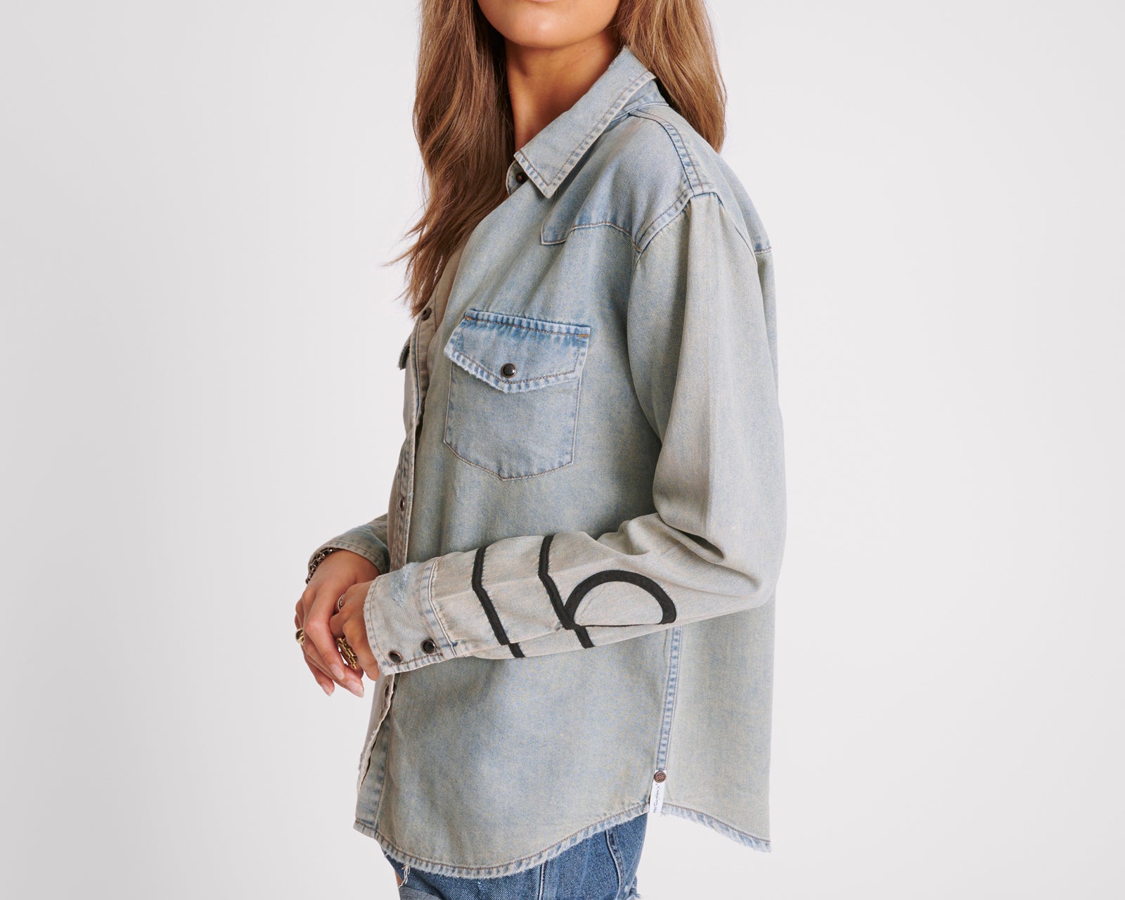 Western Denim Shirt - Old Blue