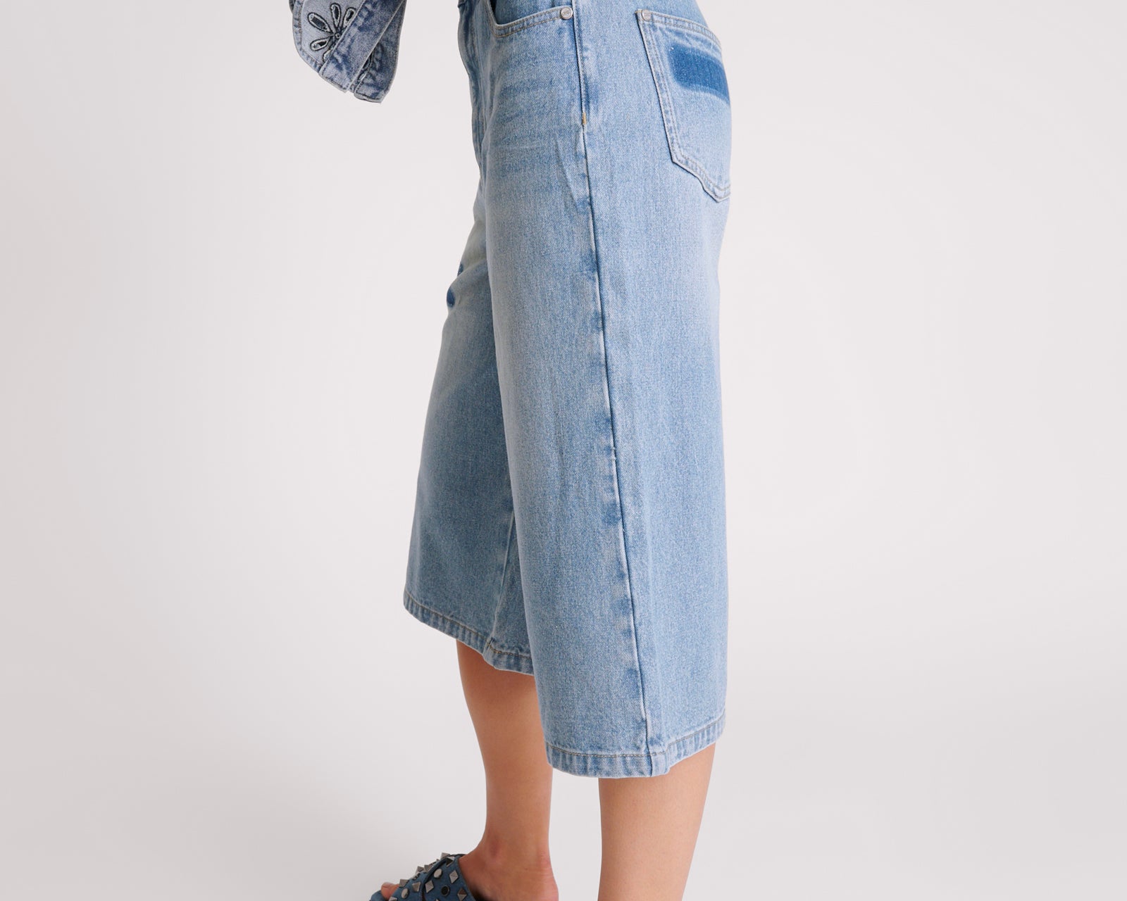 720'S Mid Waist Long Length Shorts - Cobaine