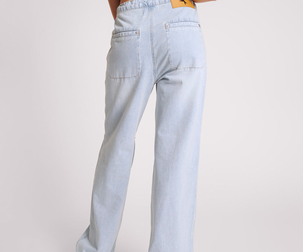 Marley Relaxed Denim Jeans - Blue Latte