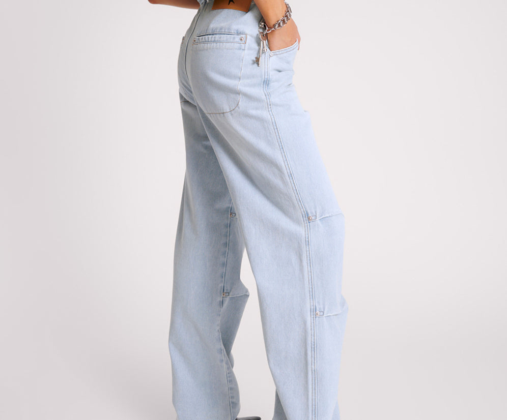 Marley Relaxed Denim Jeans - Blue Latte