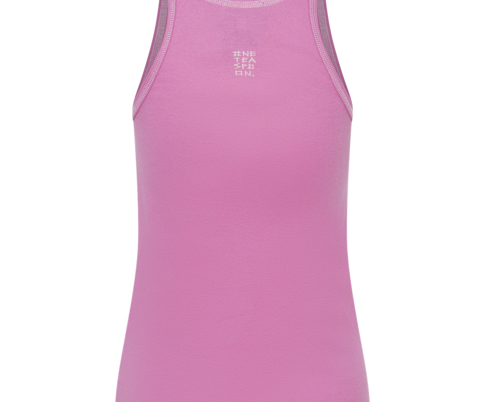 Wild Orchid One Teaspoon Fine Rib Singlet - Wild Orchid