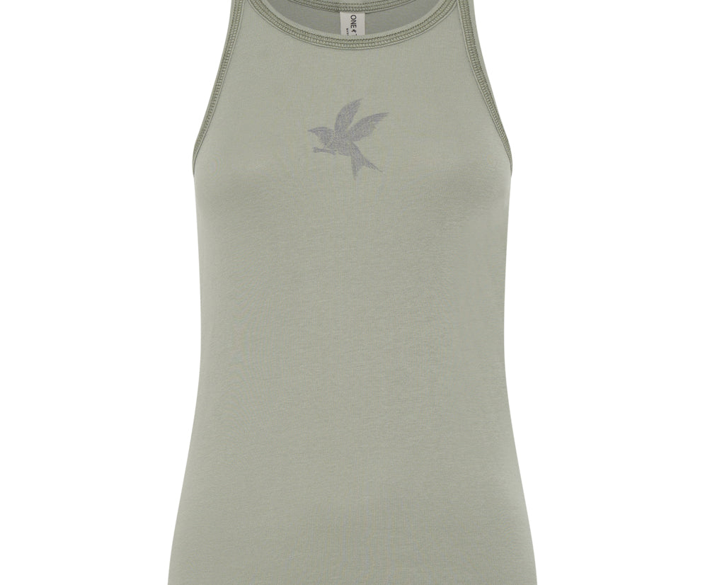 SAGE ONE TEASPOON FINE RIB SINGLET