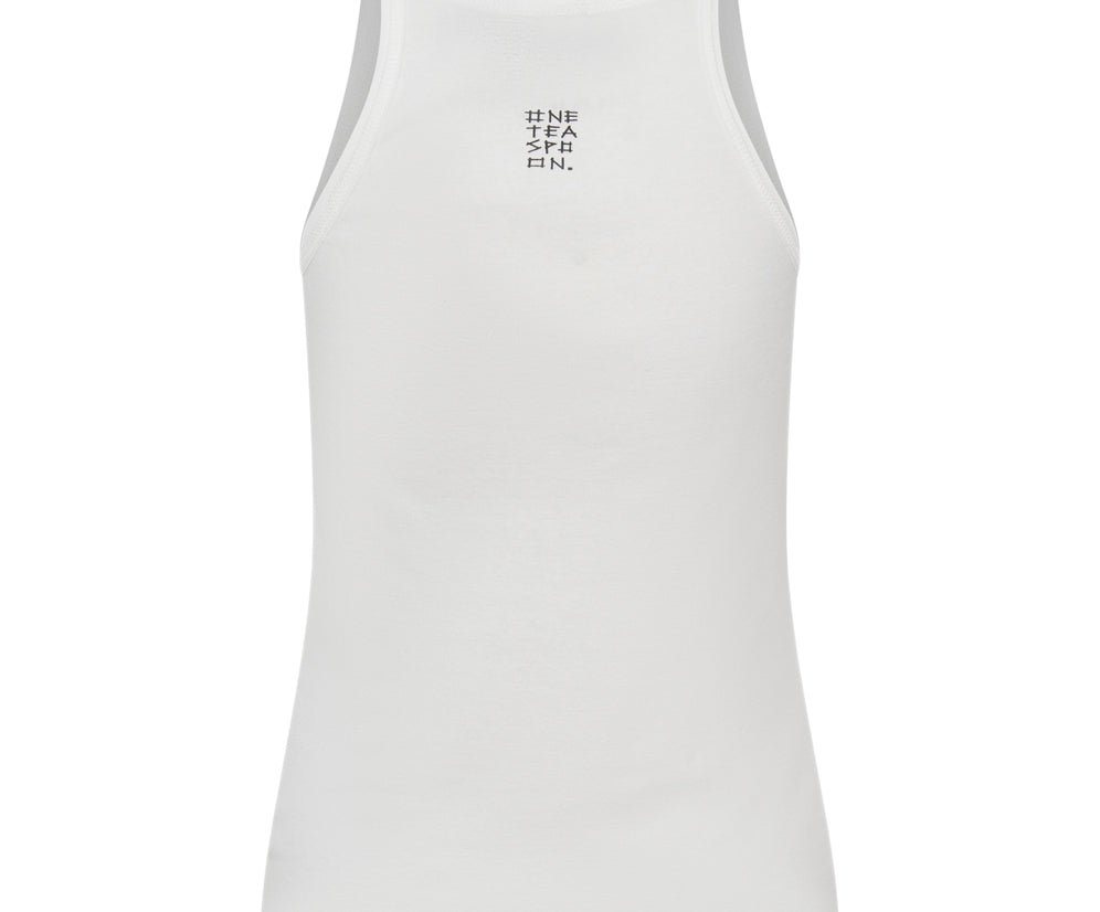 One Teaspoon Fine Ribbed Singlet - White