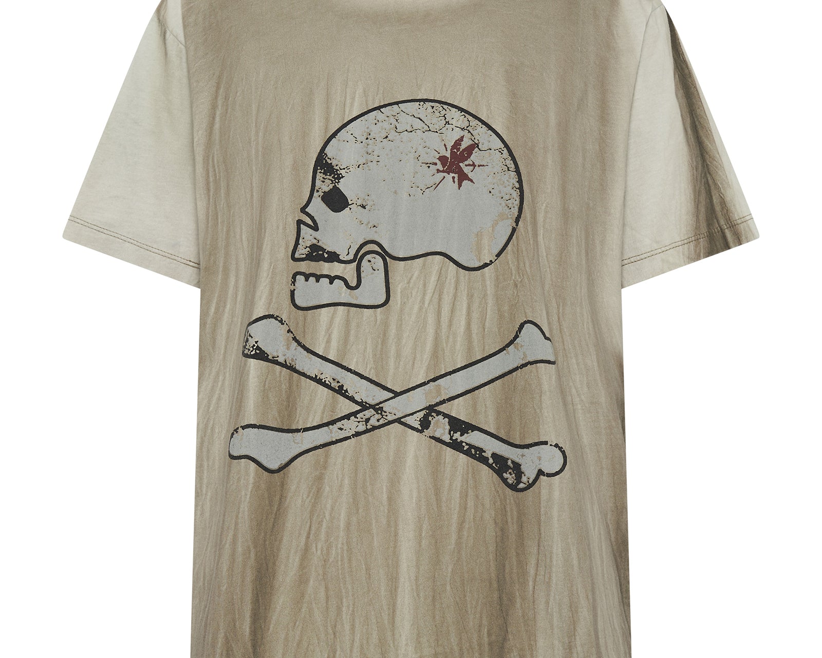 Skull And Bones Boyfriend Tee - Stone