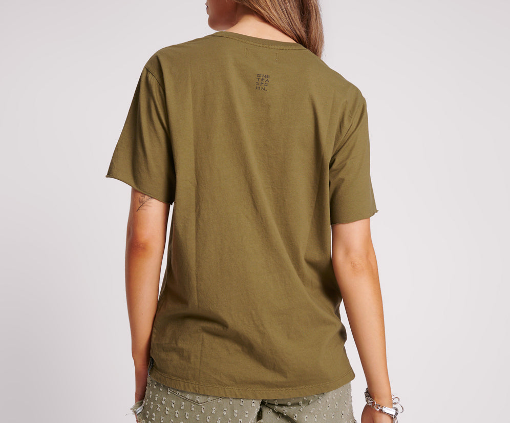 Roll Like Thunder Boyfriend Tee - Khaki