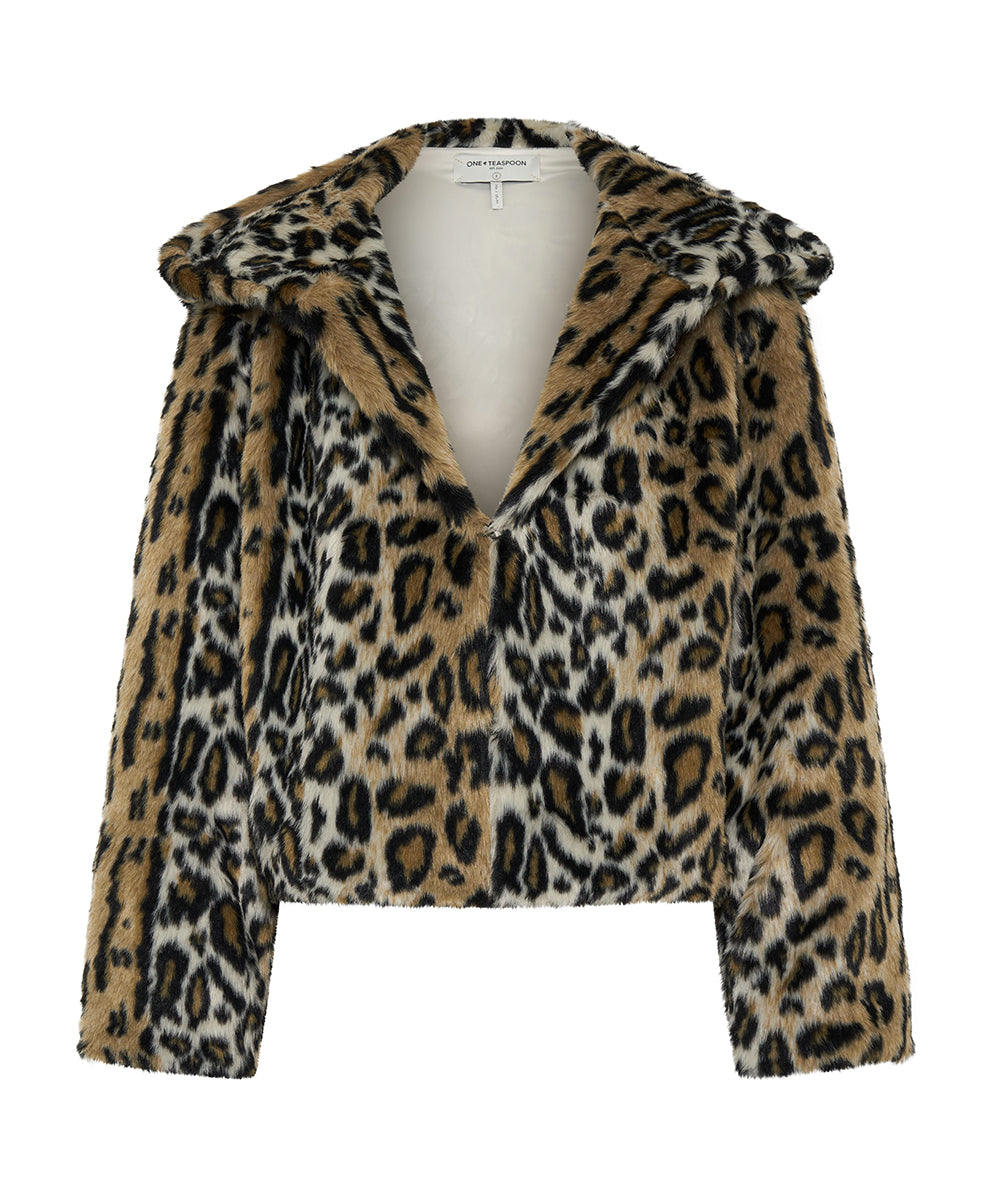 Leopard print jacket with hood online