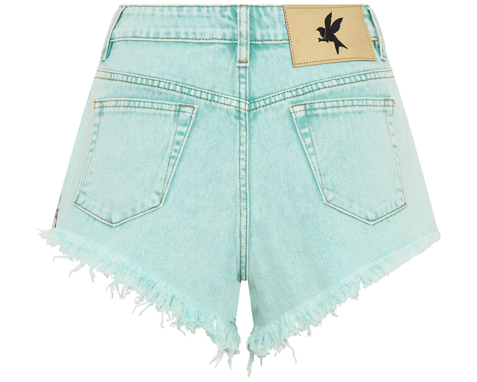 Renegades High Waist Denim Shorts - Mint